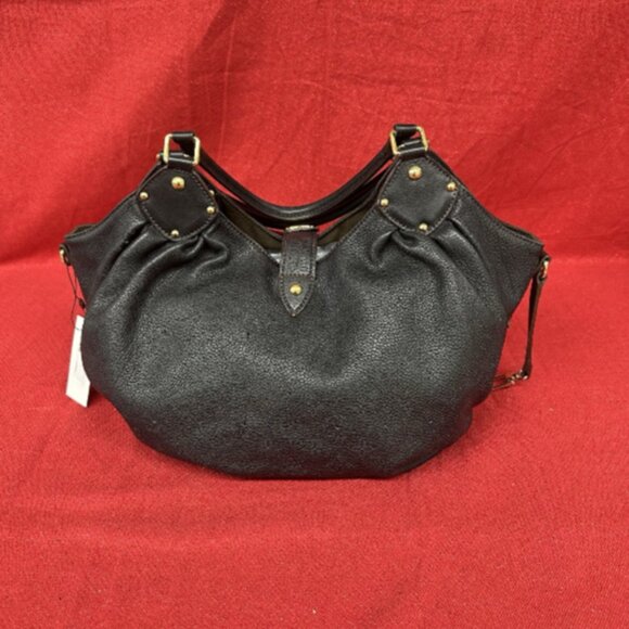 Louis Vuitton Mahina XL Leather Very Dark Navy Blue Monogram Hobo Shoulder Bag - Picture 2 of 7